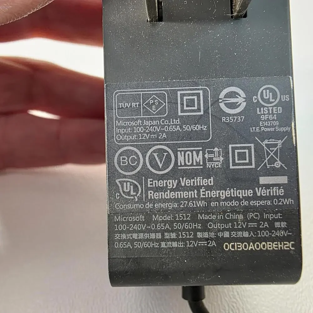 Microsoft 1512 Charger (24W/2A) for Windows RT - Surface 2